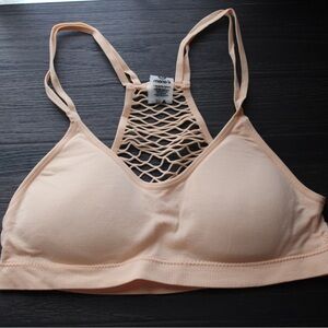 Mono B Peach Mesh Detail Bralette